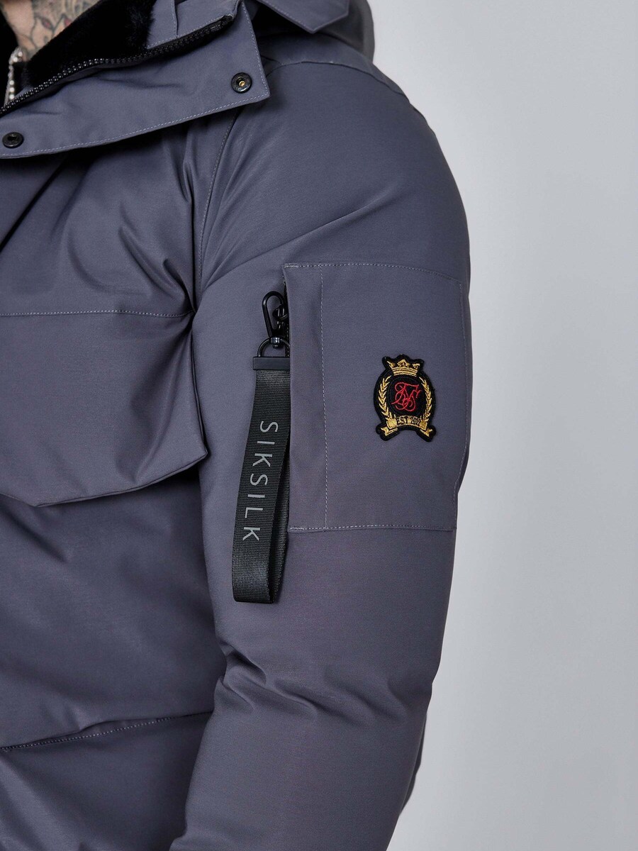 Зимняя куртка SikSilk Hooded Bomber Jacket, серый
Зимняя куртка SikSilk Hooded Bomber Jacket, серый