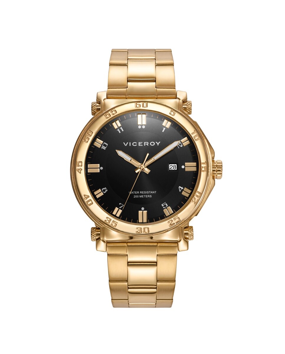 Мужские стальные часы Heat с черным циферблатом и золотым IP-ремешком Viceroy, золотой
Мужские стальные часы Heat с черным циферблатом и золотым IP-ремешком Viceroy, золотой