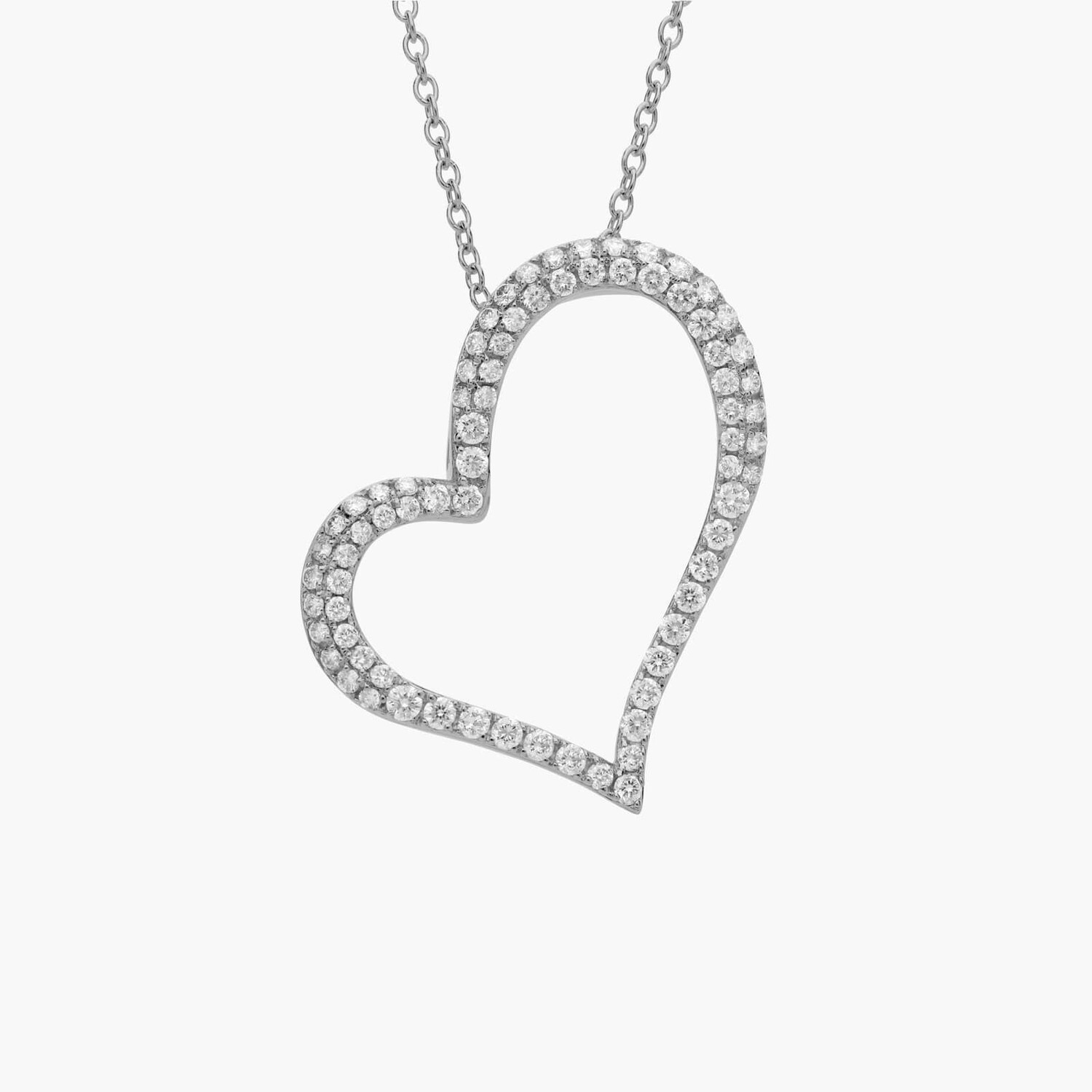 Подвеска в виде наклонного бриллиантового сердца из 14-каратного белого золота (2/3 карата) Blue Nile
Подвеска в виде наклонного бриллиантового сердца из 14-каратного белого золота (2/3 карата) Blue Nile