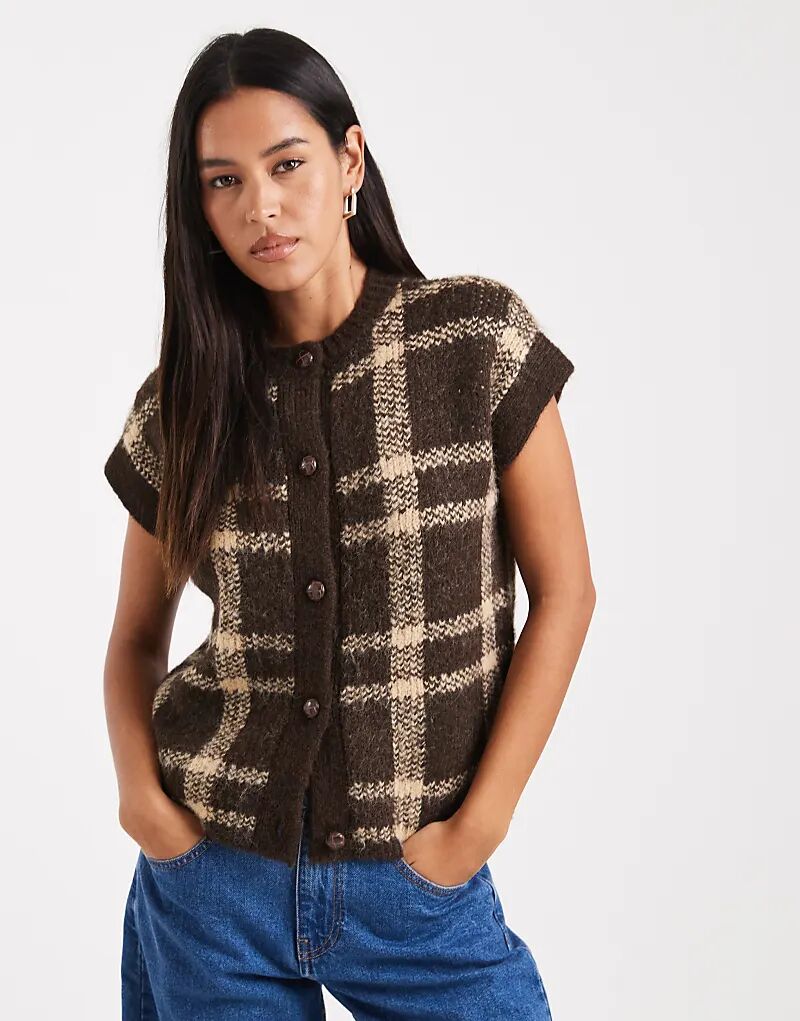 4th & Reckless шерстяной трикотажный жилет без рукавов в коричневую клетку
4th & Reckless шерстяной трикотажный жилет без рукавов в коричневую клетку