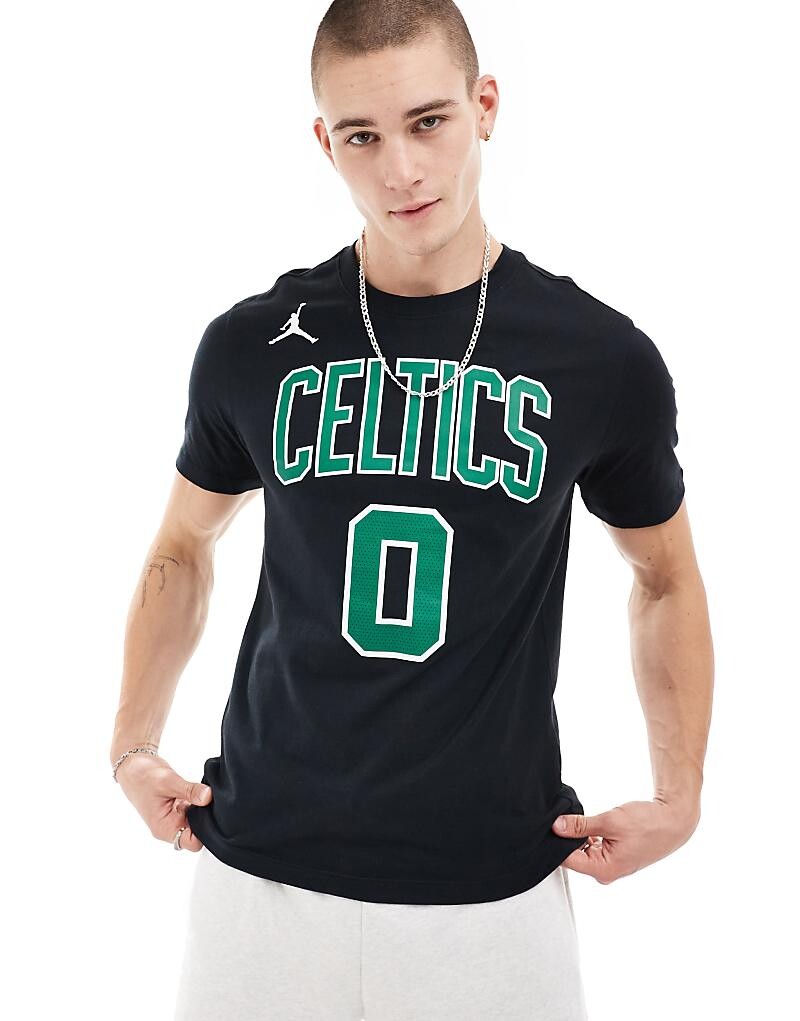 Черная футболка унисекс с рисунком Джейсона Татума Nike Basketball NBA Boston Celtics
Черная футболка унисекс с рисунком Джейсона Татума Nike Basketball NBA Boston Celtics
