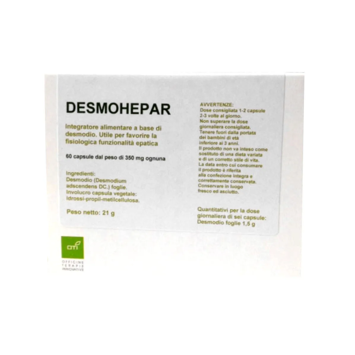 Oti Desmohepar Добавка для печени, 60 капсул
Oti Desmohepar Добавка для печени, 60 капсул