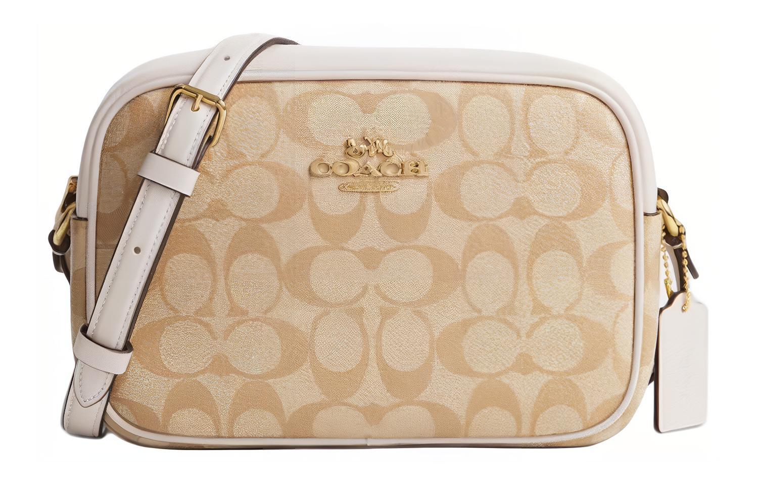 COACH Jamie искусственная кожа, маленькая женская сумка через плечо, светло-хаки и меловой белый
COACH Jamie искусственная кожа, маленькая женская сумка через плечо, светло-хаки и меловой белый