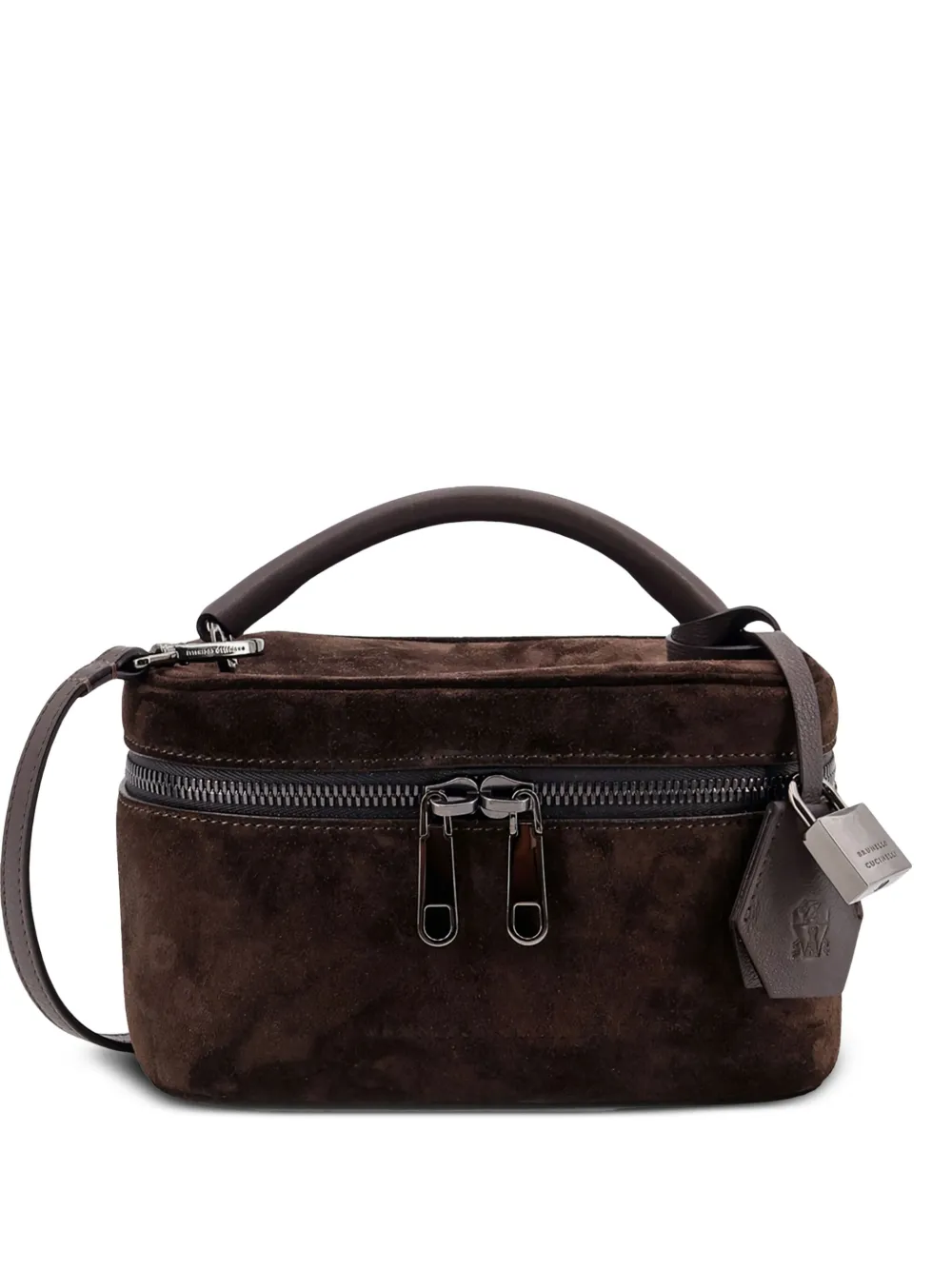 Замшевая сумка-тоут Brunello Cucinelli, коричневый
Замшевая сумка-тоут Brunello Cucinelli, коричневый