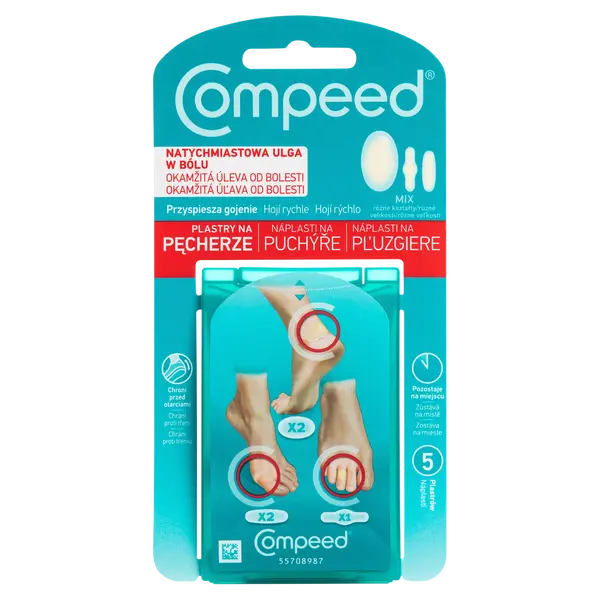 Пластыри от мозолей, 5 шт./1 упаковка. Compeed
Пластыри от мозолей, 5 шт./1 упаковка. Compeed