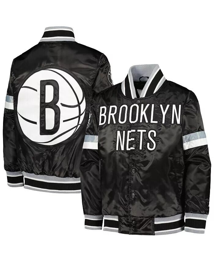 Куртка Big Boys Black Brooklyn Nets Home Game Varsity Satin Full-Snap Starter
Куртка Big Boys Black Brooklyn Nets Home Game Varsity Satin Full-Snap Starter