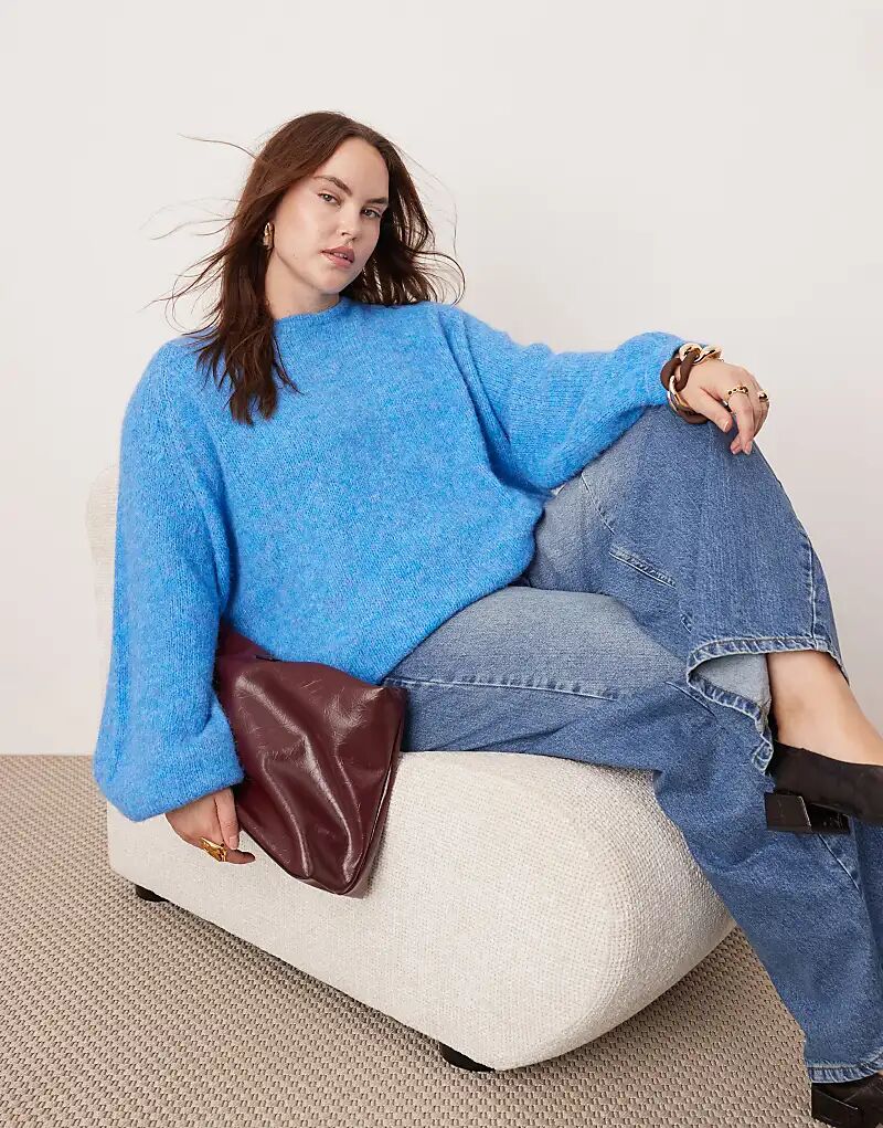 Вязаный свободный джемпер с круглым вырезом Curve синего цвета ASOS EDITION
Вязаный свободный джемпер с круглым вырезом Curve синего цвета ASOS EDITION