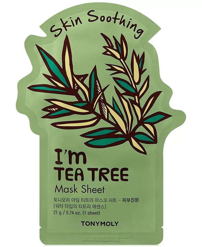 Тканевая маска I'm Tea Tree - успокаивает кожу Tonymoly
Тканевая маска I'm Tea Tree - успокаивает кожу Tonymoly