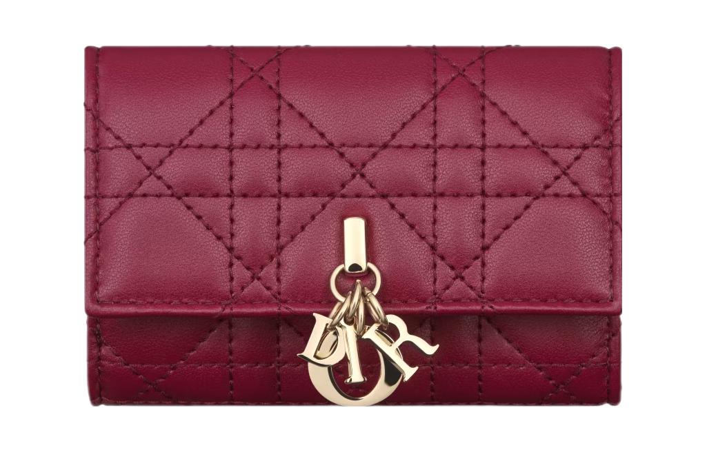 DIOR Маленький женский кошелёк из овчины глубокого персиково-красного цвета
DIOR Маленький женский кошелёк из овчины глубокого персиково-красного цвета