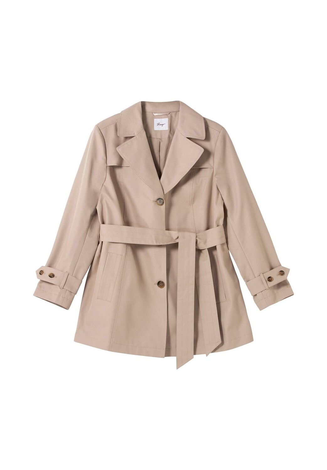 Тренч с поясом, водоотталкивающее качество Sheego, цвет Softtaupe
Тренч с поясом, водоотталкивающее качество Sheego, цвет Softtaupe