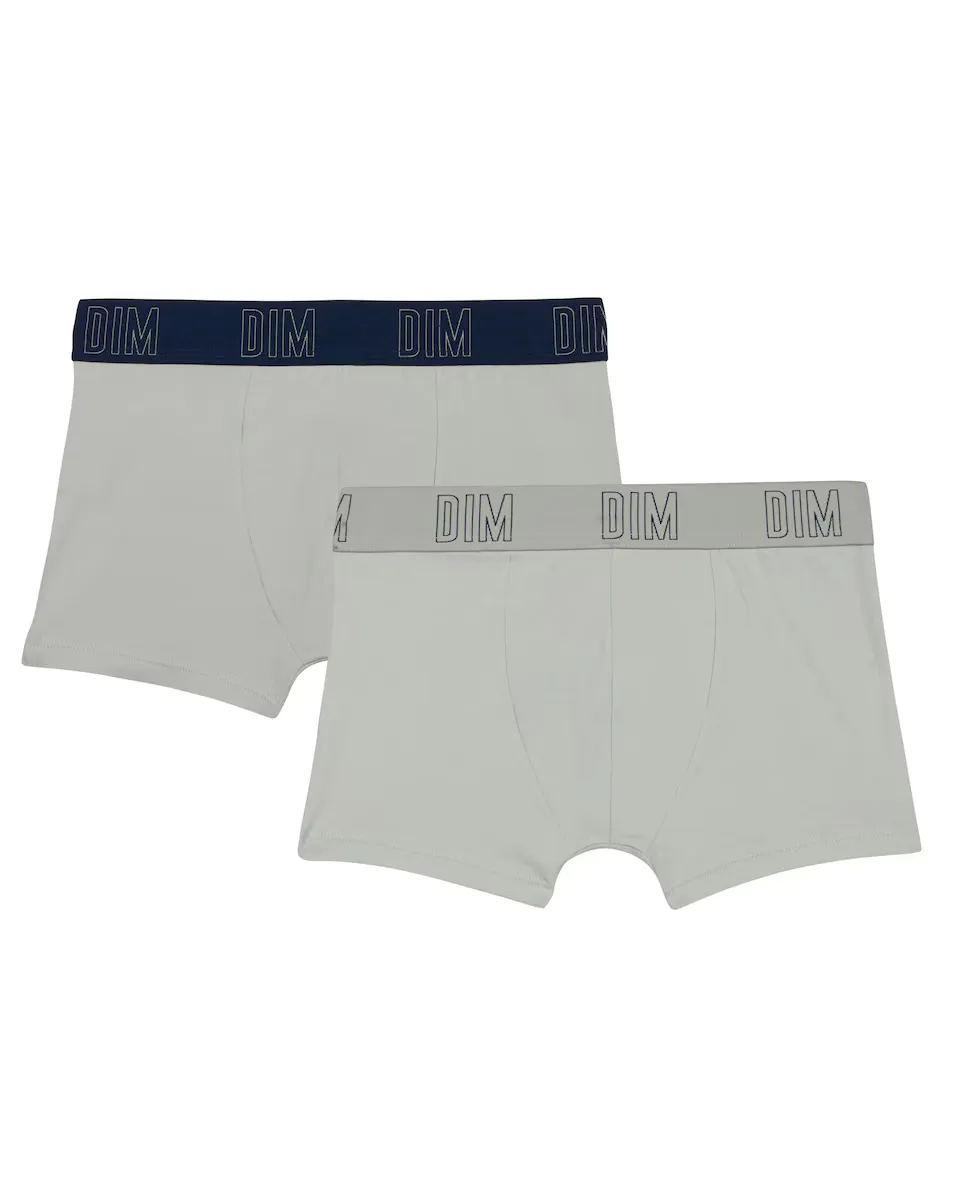 Комплект из 2 спортивных боксеров для мальчика с эластичной резинкой на талии Dim, серый