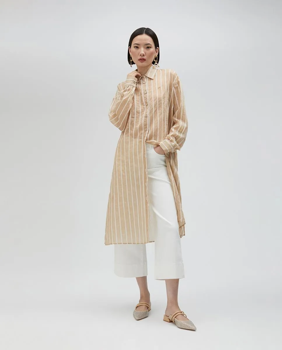 Длинная женская рубашка с длинным рукавом Lola Casademunt, бежевый
Длинная женская рубашка с длинным рукавом Lola Casademunt, бежевый