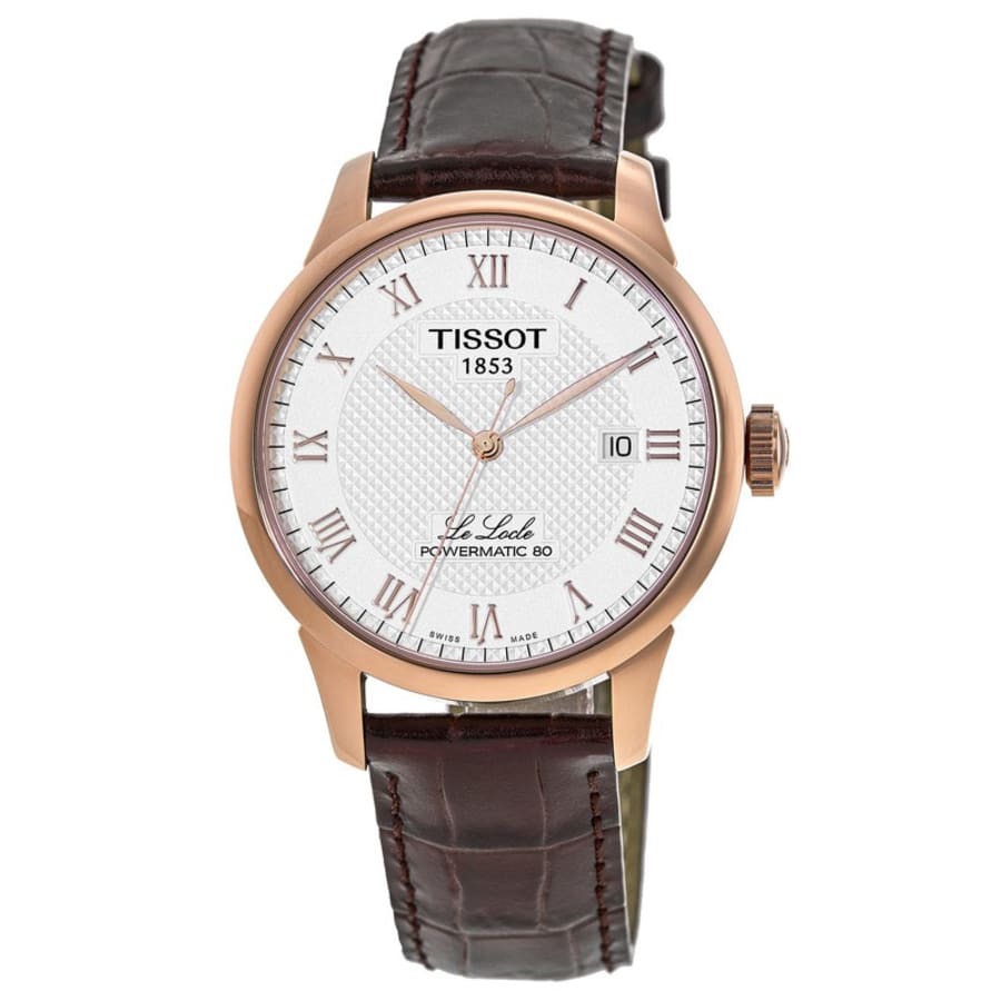 Мужские часы Tissot Le Locle Powermatic 80 с серебристым циферблатом и коричневым кожаным ремешком T006.407.36.033.00
Мужские часы Tissot Le Locle Powermatic 80 с серебристым циферблатом и коричневым кожаным ремешком T006.407.36.033.00
