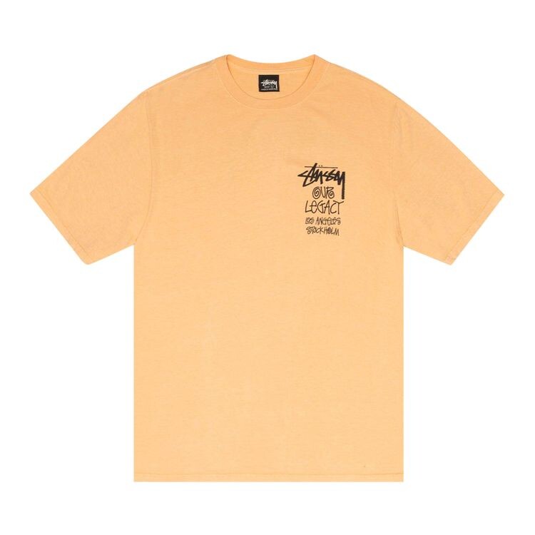 Футболка Stussy x Our Legacy Work Shop 8 Ball Yin Yang Tee Peach, желтый 
Футболка Stussy x Our Legacy Work Shop 8 Ball Yin Yang Tee Peach, желтый