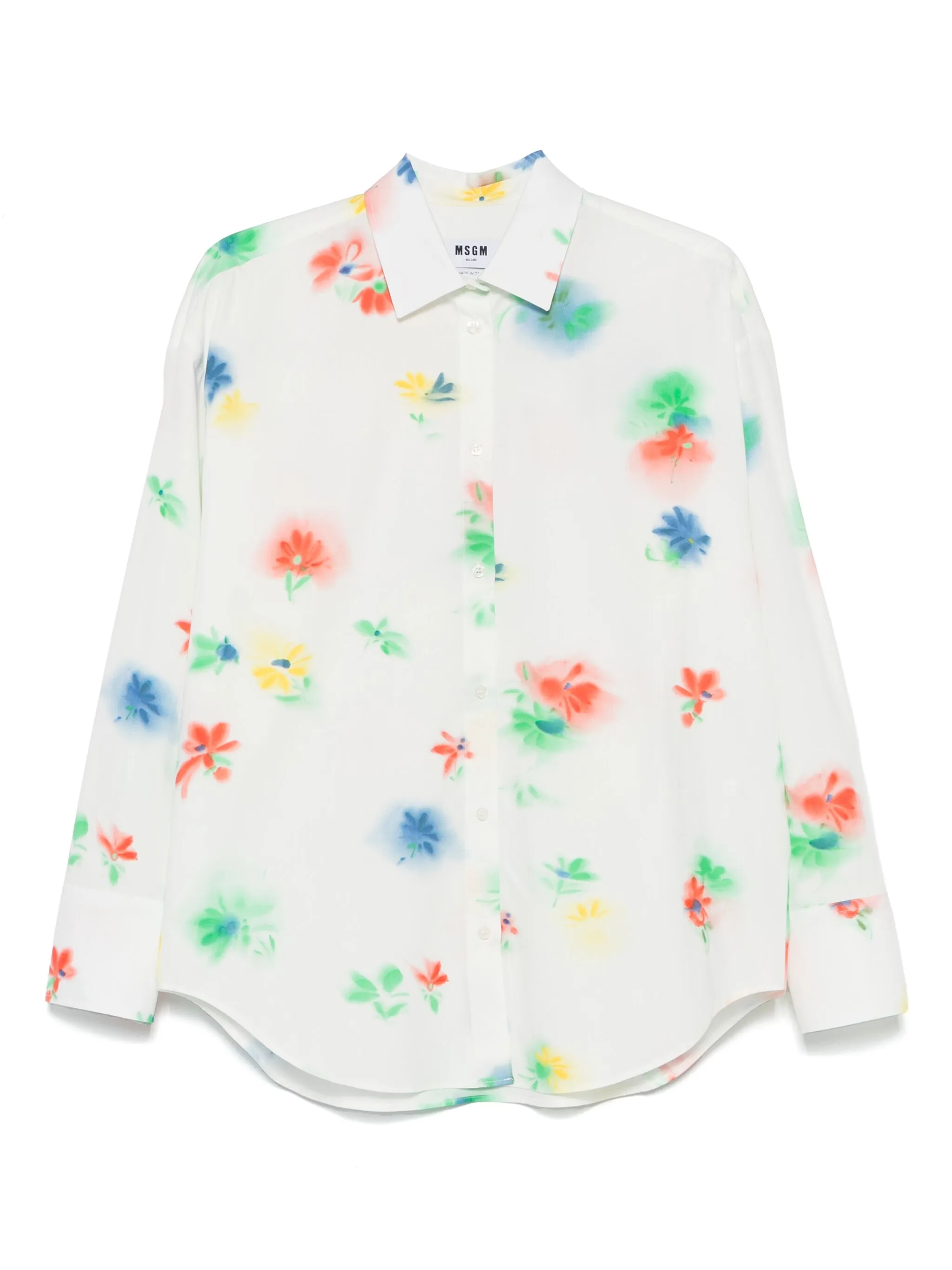 Рубашка с цветочным принтом Msgm, белый
Рубашка с цветочным принтом Msgm, белый