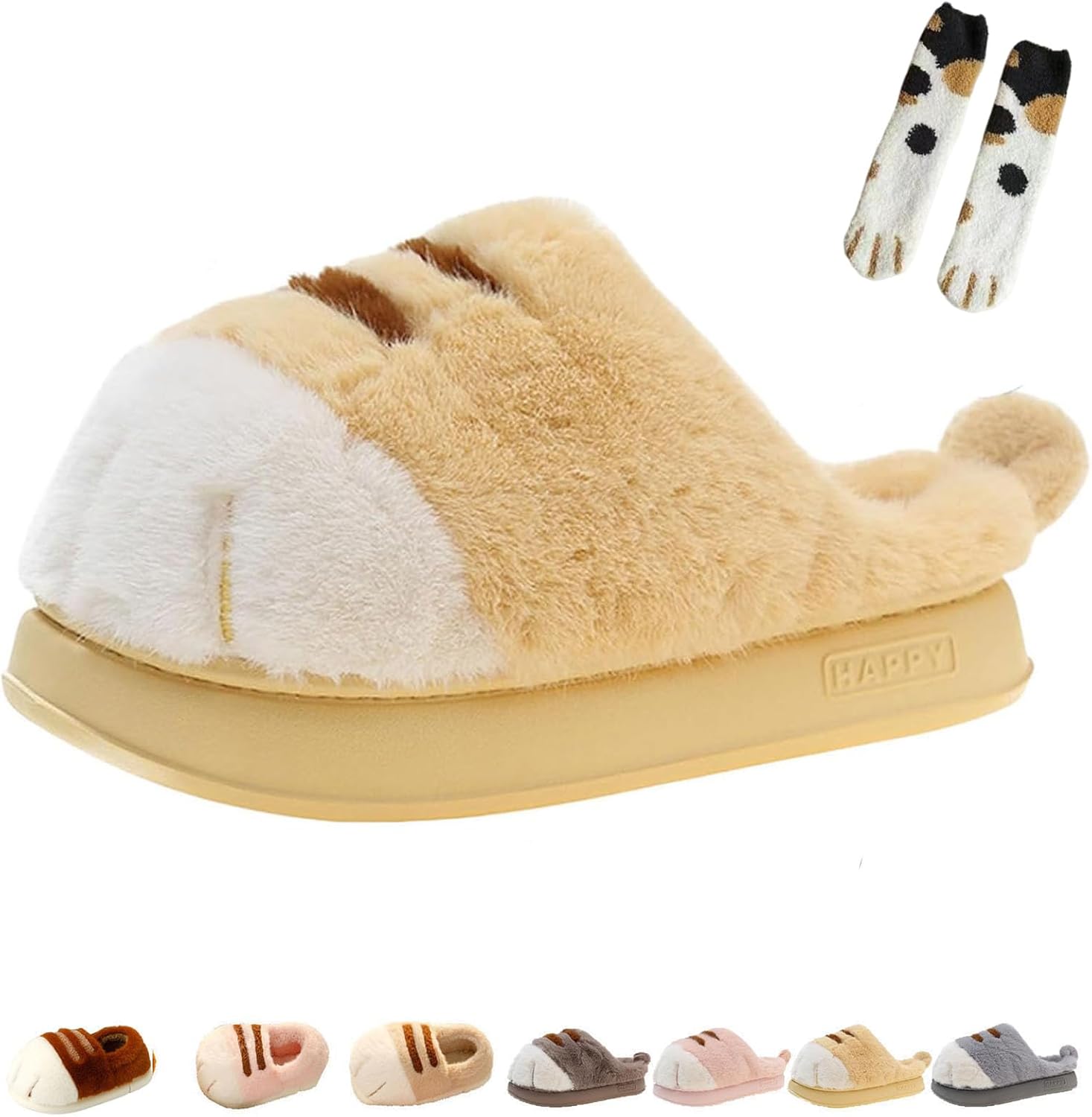 Тапочки в виде кошачьих лапок для женщин и мужчин Generic, желтый
Тапочки в виде кошачьих лапок для женщин и мужчин Generic, желтый