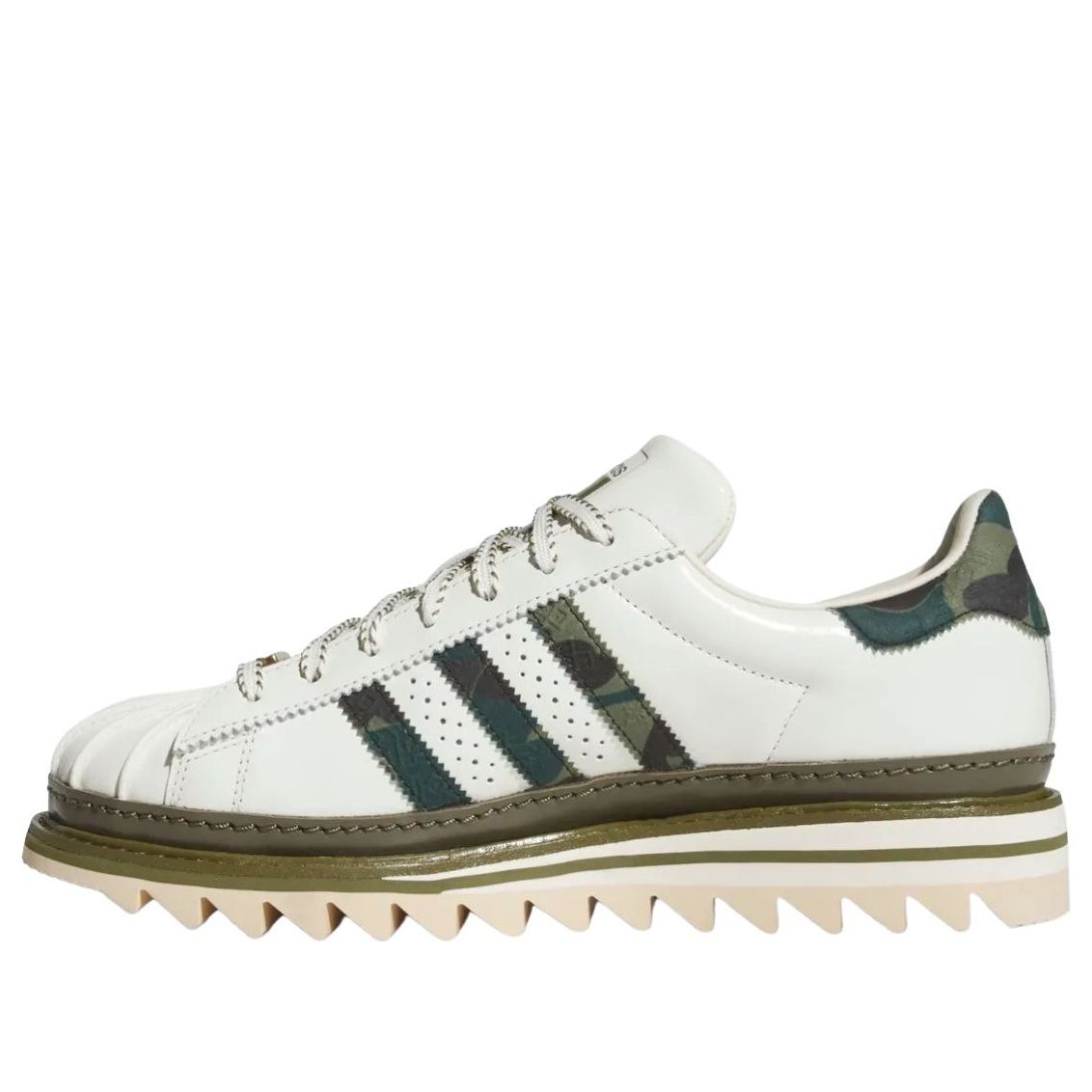 Adidas x CLOT x BAPE Superstar 'Green Camo'
Adidas x CLOT x BAPE Superstar 'Green Camo'
