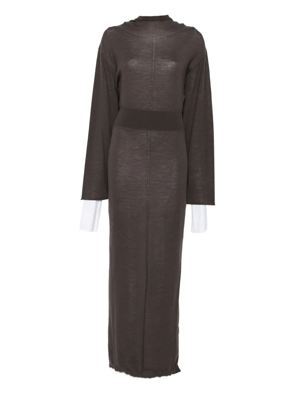 Платье макси с длинными рукавами Rick Owens, коричневый
Платье макси с длинными рукавами Rick Owens, коричневый