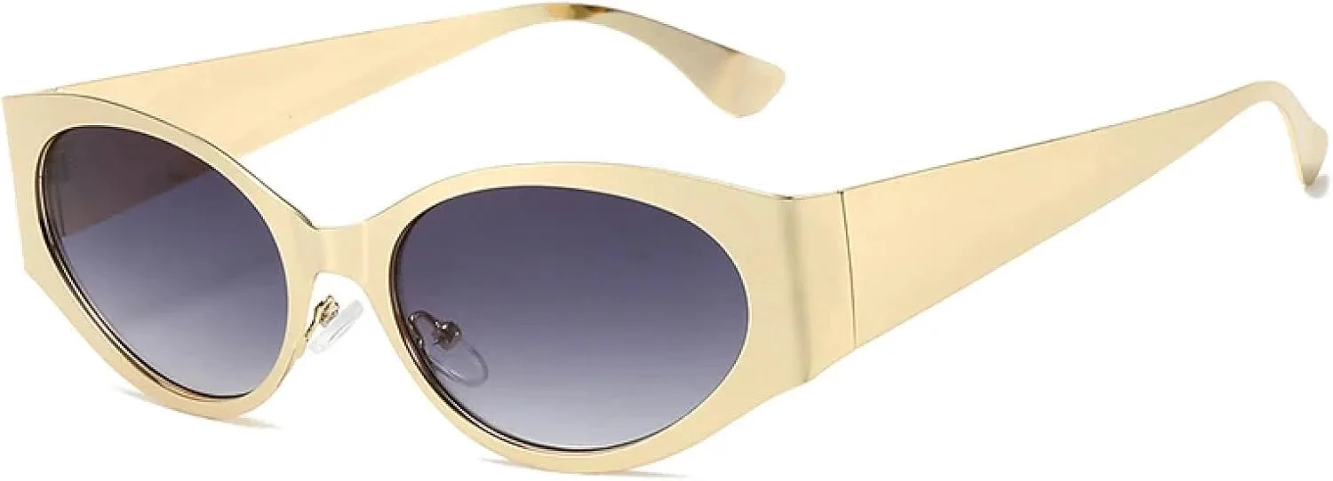 Женские солнцезащитные очки «кошачий глаз» из сплава, винтажные овальные солнцезащитные очки с градиентным переходом, модные женские очки TKKTLLT, Gold Gray
Женские солнцезащитные очки «кошачий глаз» из сплава, винтажные овальные солнцезащитные очки с градиентным переходом, модные женские очки TKKTLLT, Gold Gray