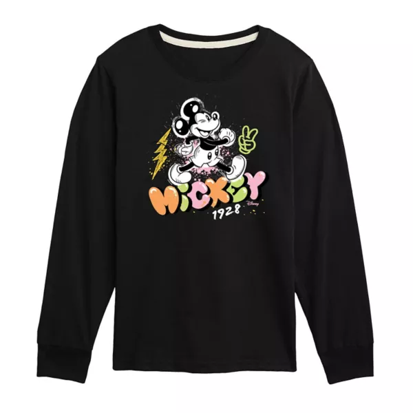 Футболка с длинным рукавом с рисунком Микки Мауса и его друзей для мальчиков 8-20 лет Disney, черный 
Футболка с длинным рукавом с рисунком Микки Мауса и его друзей для мальчиков 8-20 лет Disney, черный