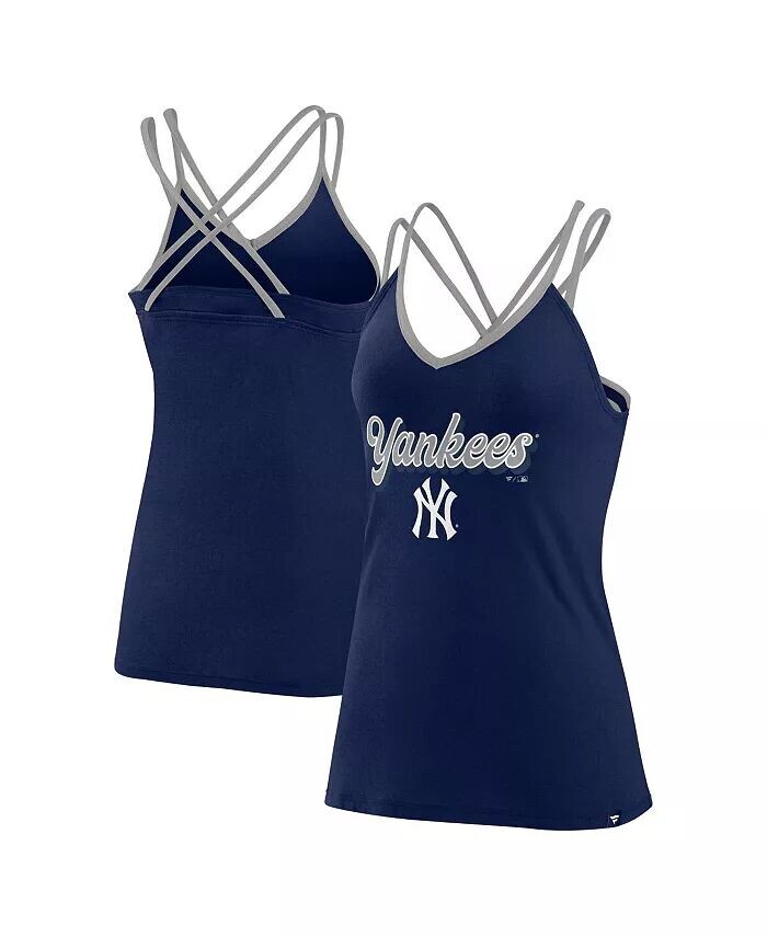 Женская майка с V-образным вырезом и бретелями New York Yankees Go for It Fanatics, синий
Женская майка с V-образным вырезом и бретелями New York Yankees Go for It Fanatics, синий