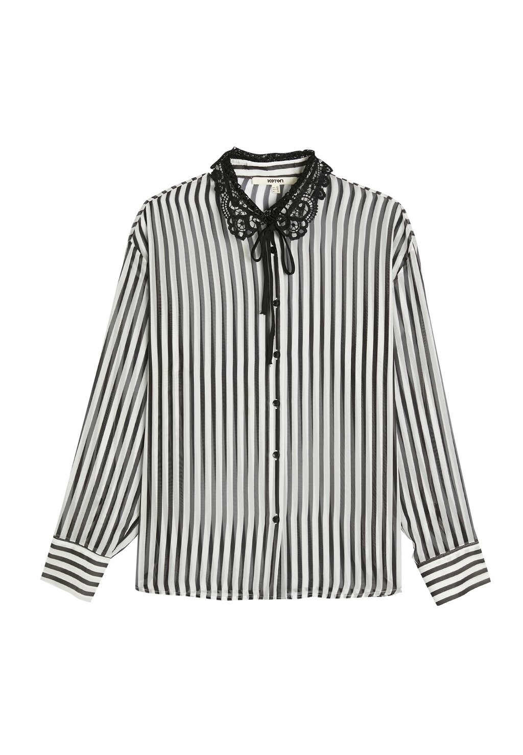 Блузка на пуговицах Koton, черный
Блузка на пуговицах Koton, черный