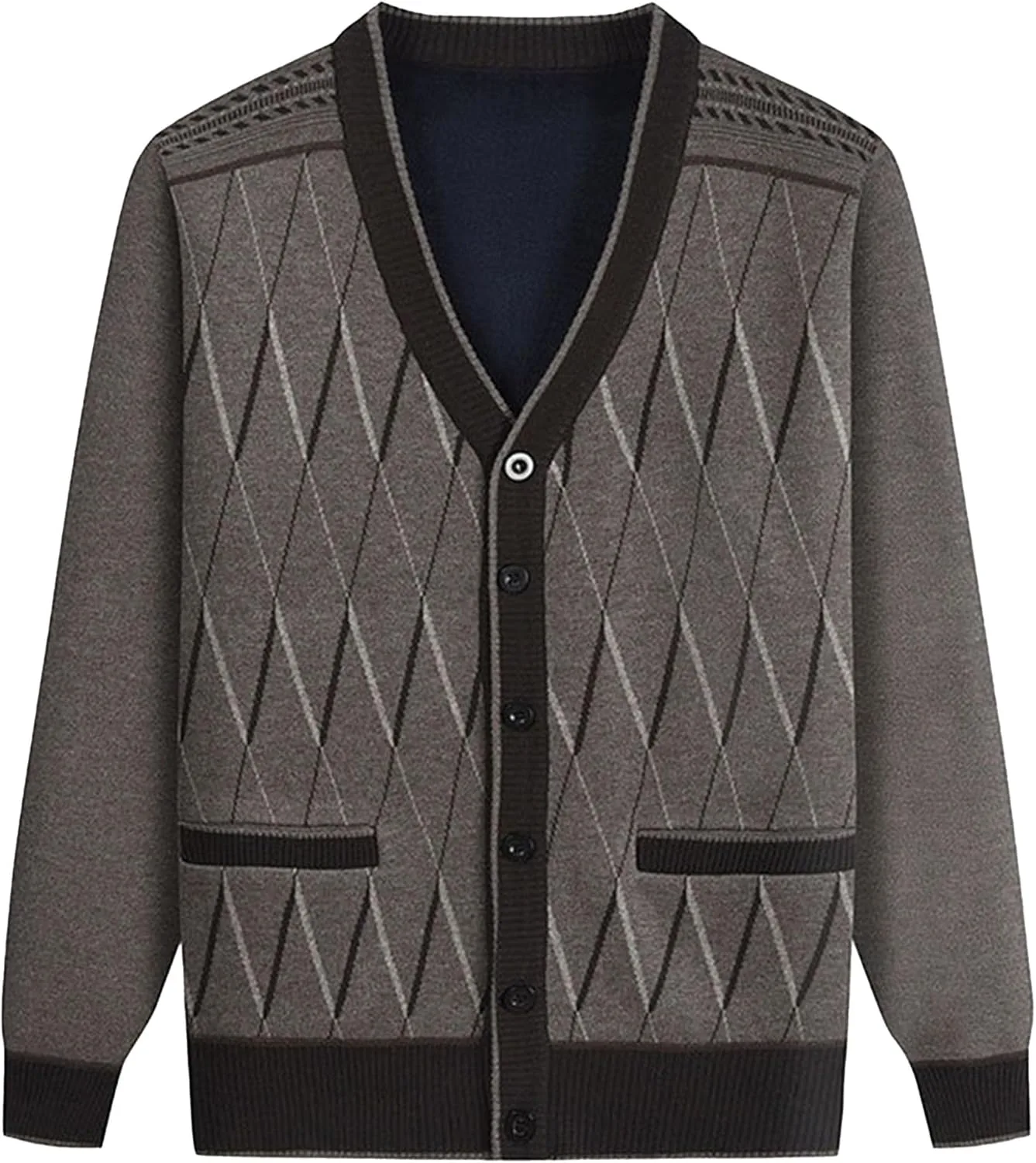 Мужской кардиган Slim Fit V-образным вырезом на пуговицах QOAAIE
Мужской кардиган Slim Fit V-образным вырезом на пуговицах QOAAIE