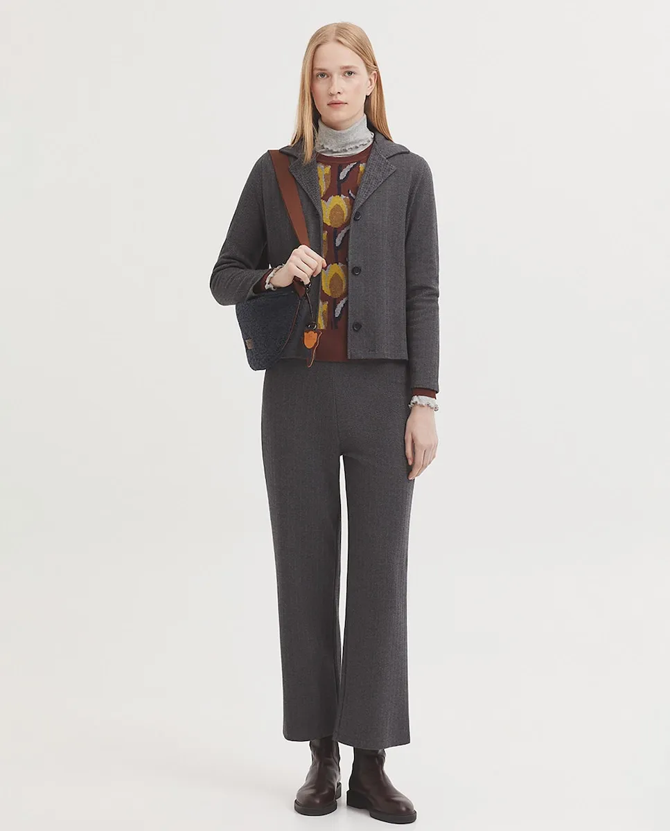 Женский жаккардовый блейзер в елочку с лацканами Nice Things, серый
Женский жаккардовый блейзер в елочку с лацканами Nice Things, серый