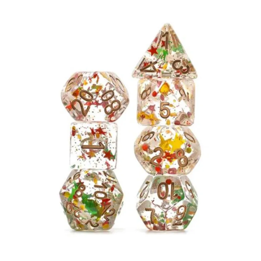 Набор Poly — фрагмент фольги для вечеринки с медью (7), Dice Sets - Resin/Acrylic - Rainbow & Multi-Colored (Foam Brain Games) 
Набор Poly — фрагмент фольги для вечеринки с медью (7), Dice Sets - Resin/Acrylic - Rainbow & Multi-Colored (Foam Brain Games)