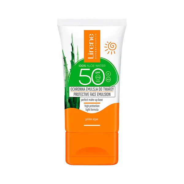 Защитный крем для лица Spf 50 100% Aloe Water Lirene, 50 ml
Защитный крем для лица Spf 50 100% Aloe Water Lirene, 50 ml