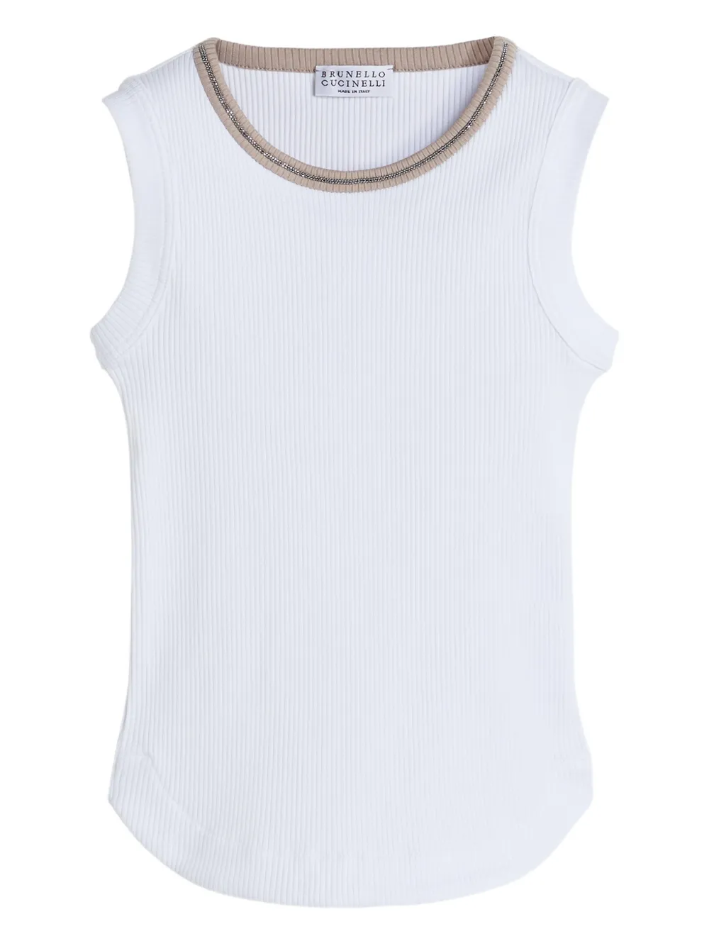 Топ из джерси в рубчик Brunello Cucinelli Kids, белый
Топ из джерси в рубчик Brunello Cucinelli Kids, белый