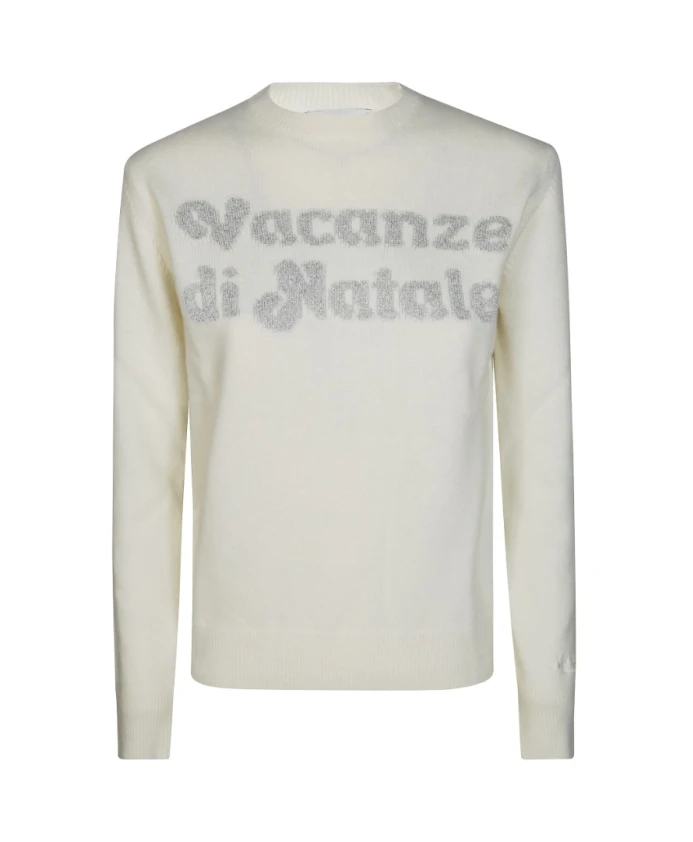 Пуловер с круглым вырезом и золотой надписью Mc2 Saint Barth, белый
Пуловер с круглым вырезом и золотой надписью Mc2 Saint Barth, белый