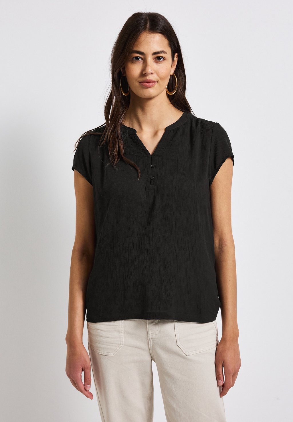 Блуза Basic T-shirt Street One, черный
Блуза Basic T-shirt Street One, черный