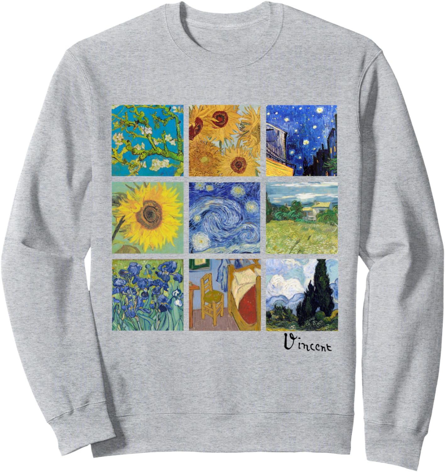 Толстовка с изображением картины Ван Гога «Подсолнух и Звездная ночь» Van Gogh Art Expressionism Painting Collage, серый
Толстовка с изображением картины Ван Гога «Подсолнух и Звездная ночь» Van Gogh Art Expressionism Painting Collage, серый
