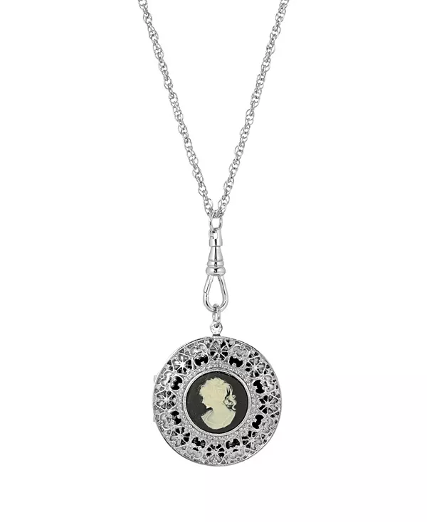 Женское колье с круглым филигранным медальоном из черного серебра и камеей 2028, black
Женское колье с круглым филигранным медальоном из черного серебра и камеей 2028, black