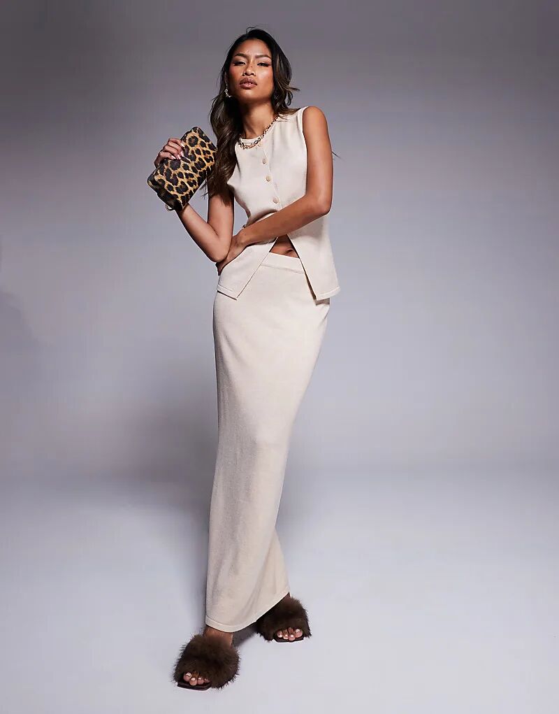 Эксклюзивная юбка-макси из тонкого трикотажа Kaiia цвета овсянки
Эксклюзивная юбка-макси из тонкого трикотажа Kaiia цвета овсянки