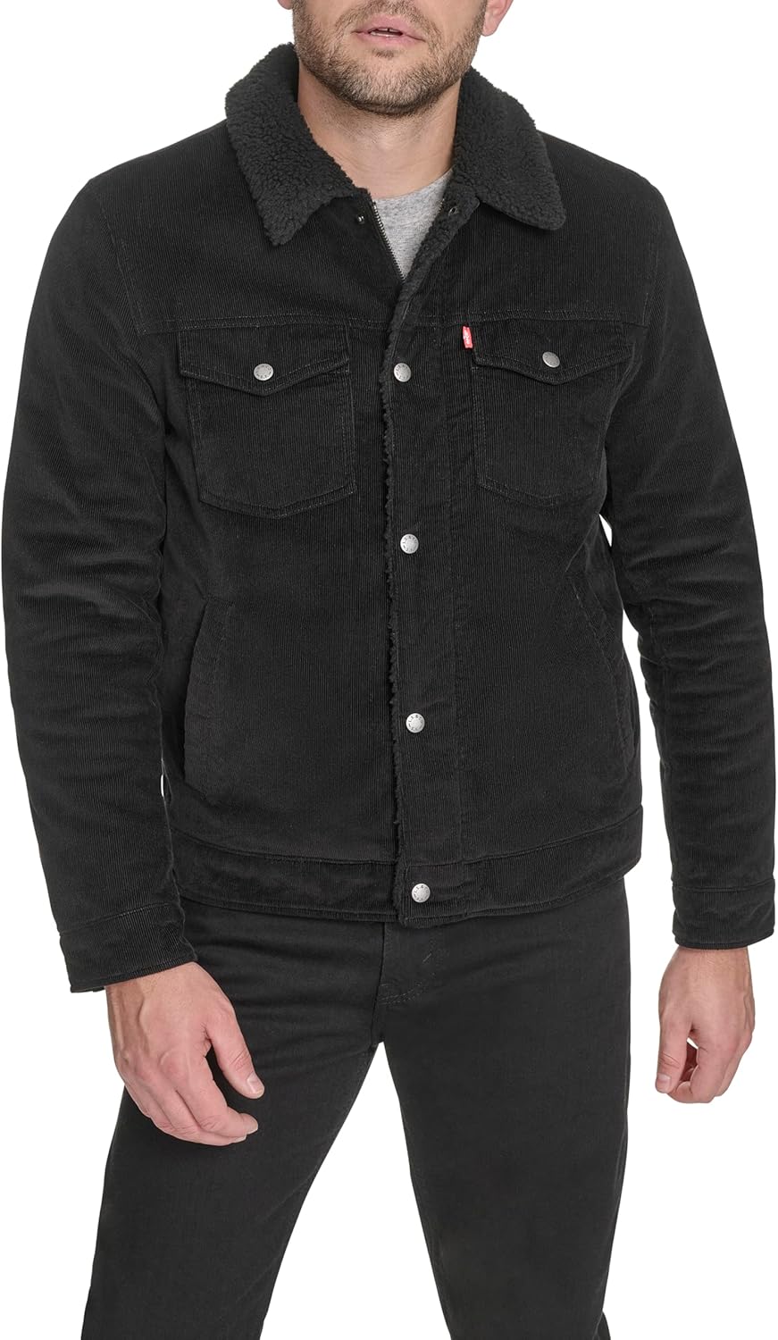 Мужская джинсовая куртка Levi's Cotton Trucker, Black Corduroy
Мужская джинсовая куртка Levi's Cotton Trucker, Black Corduroy
