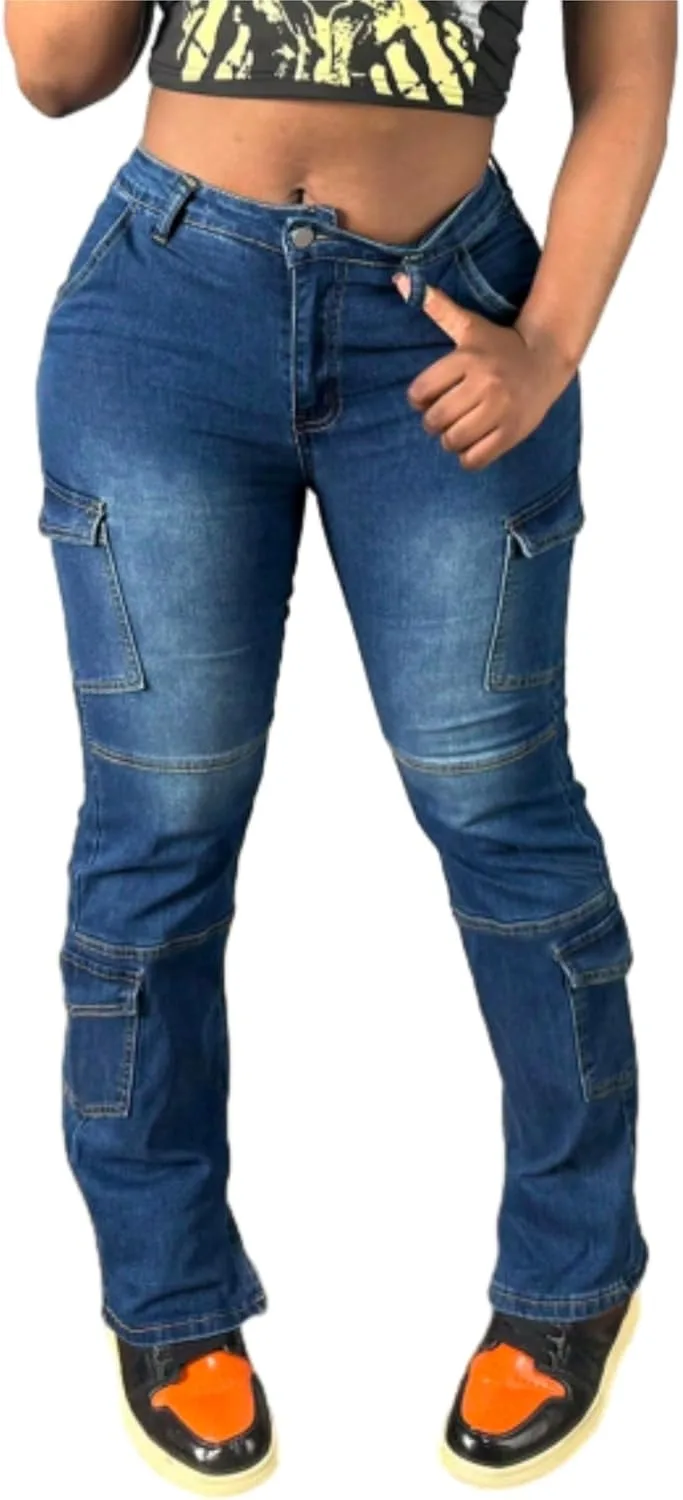 Женские джинсы карго скинни low rise, светлая стирка, stretchy denim EXPJEAS
Женские джинсы карго скинни low rise, светлая стирка, stretchy denim EXPJEAS