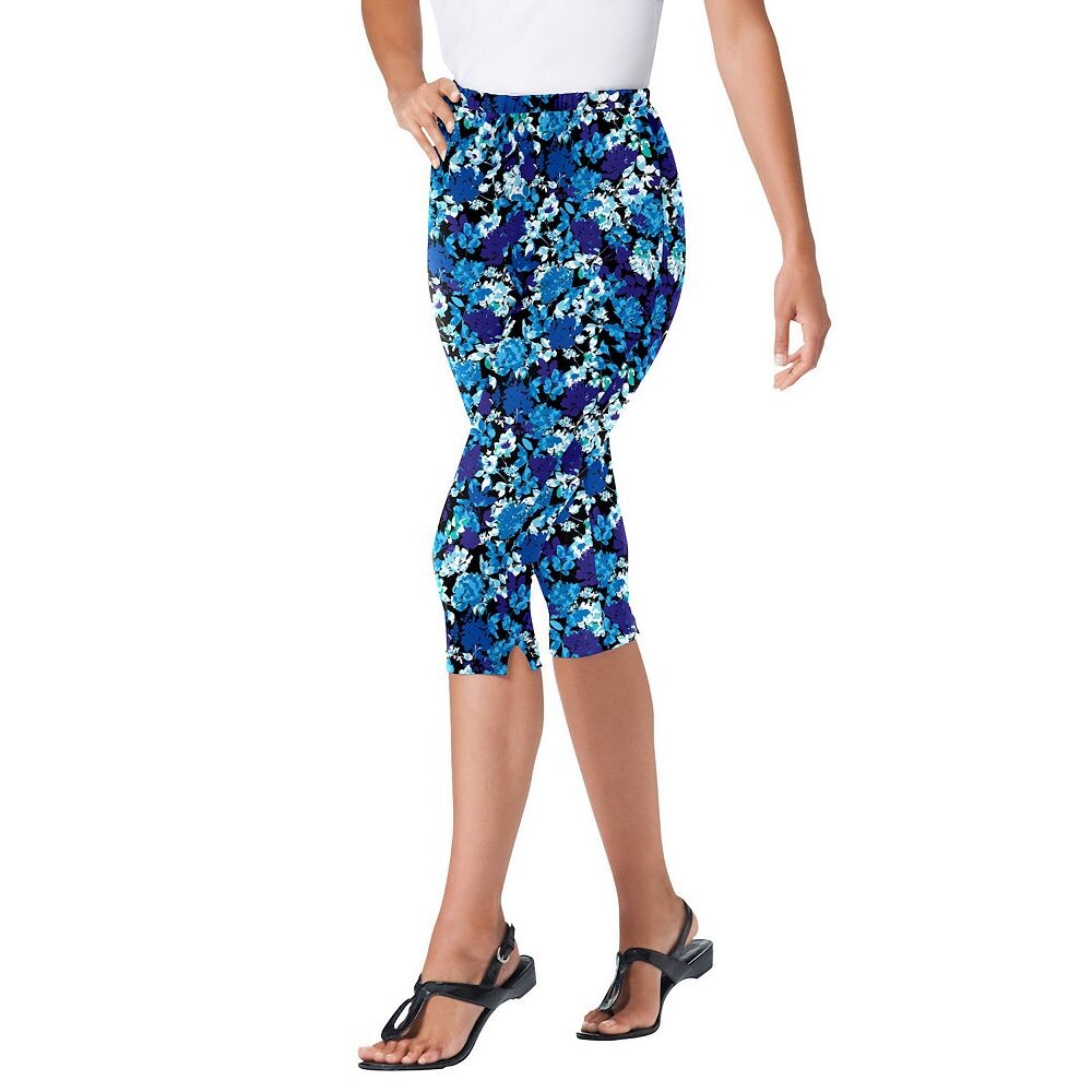 Женщина в женских леггинсах-капри из эластичного хлопка с принтом больших размеров Woman Within, цвет Black Watercolor
Женщина в женских леггинсах-капри из эластичного хлопка с принтом больших размеров Woman Within, цвет Black Watercolor