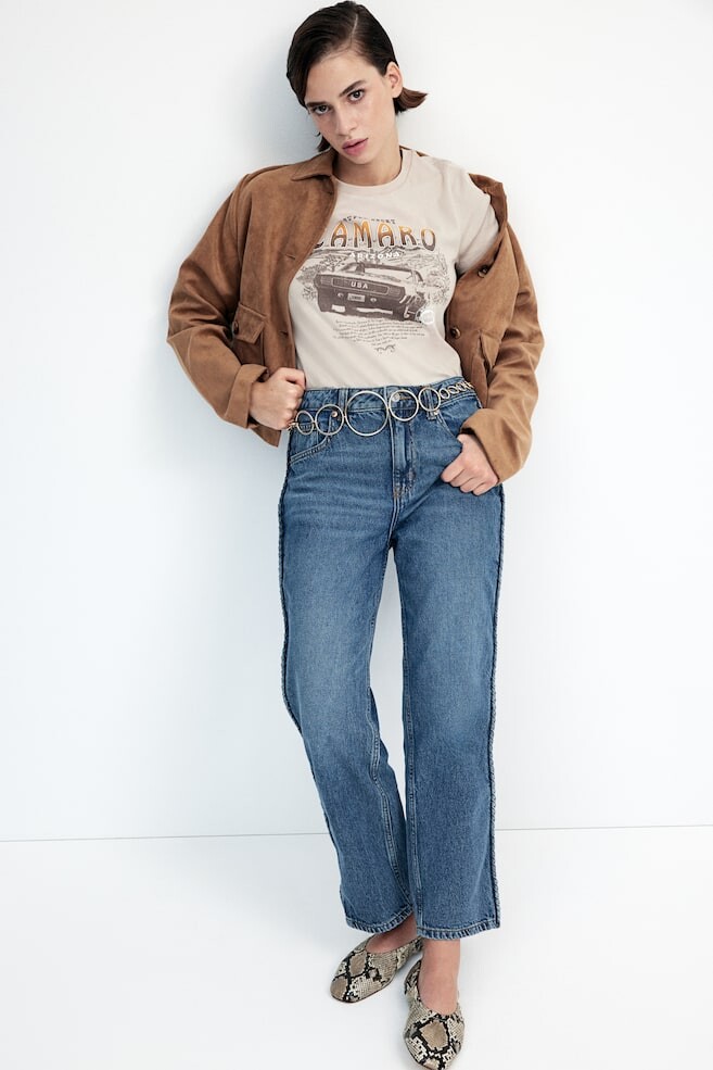 Прямые джинсы до щиколотки H&M, голубой
Прямые джинсы до щиколотки H&M, голубой