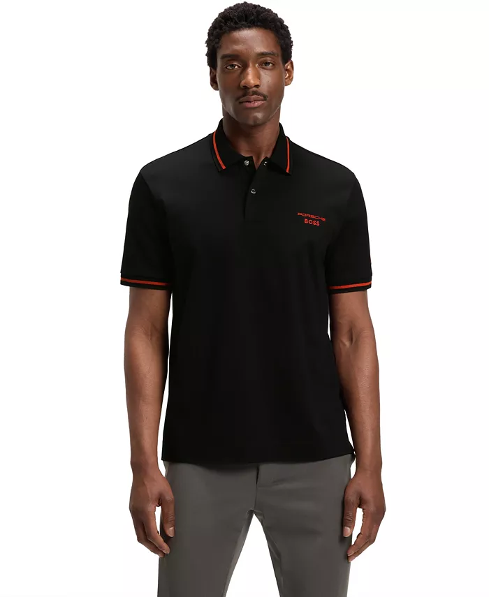 Porsche x BOSS Мужская хлопковая поло с контролем влажности Hugo Boss, черный
Porsche x BOSS Мужская хлопковая поло с контролем влажности Hugo Boss, черный