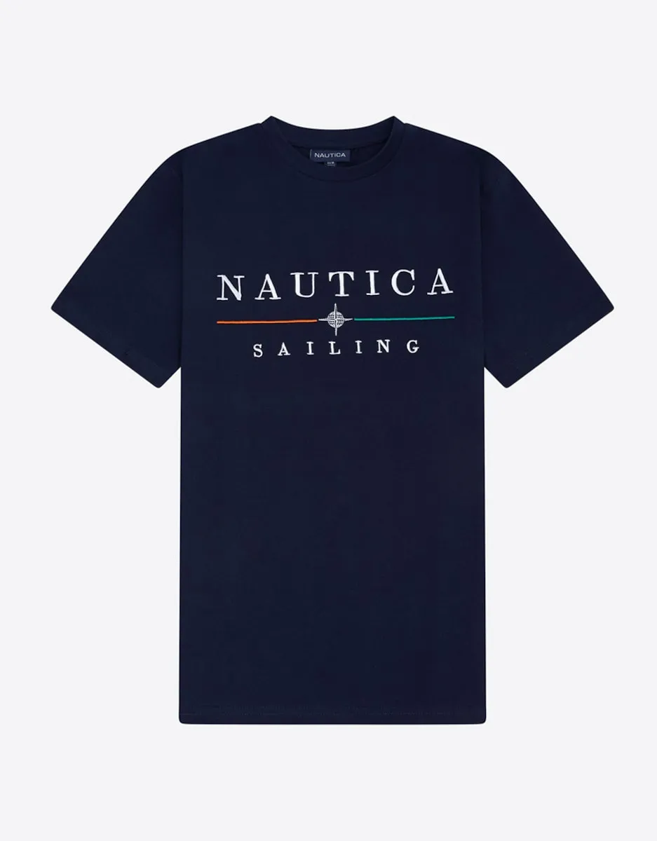 Футболка мужская с круглым вырезом и короткими рукавами Nautica, тёмно-синий
Футболка мужская с круглым вырезом и короткими рукавами Nautica, тёмно-синий