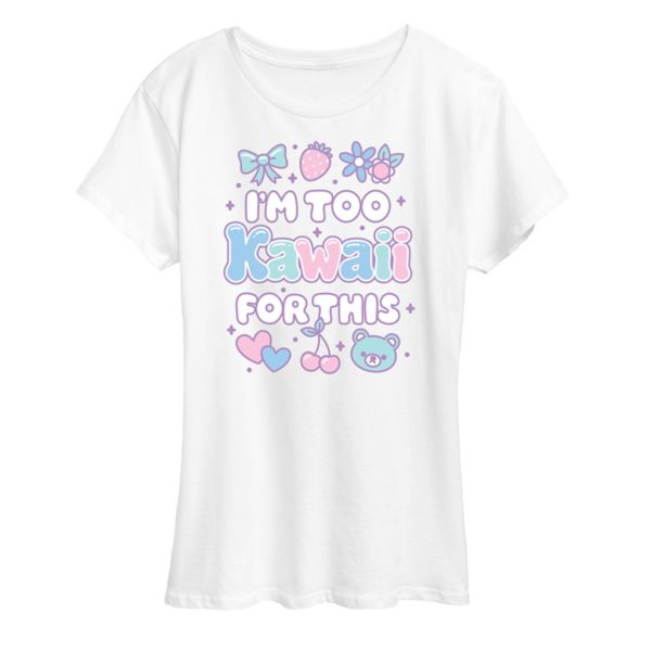 Женская футболка: я слишком кавайная для этой графической футболки Licensed Character, белый
Женская футболка: я слишком кавайная для этой графической футболки Licensed Character, белый