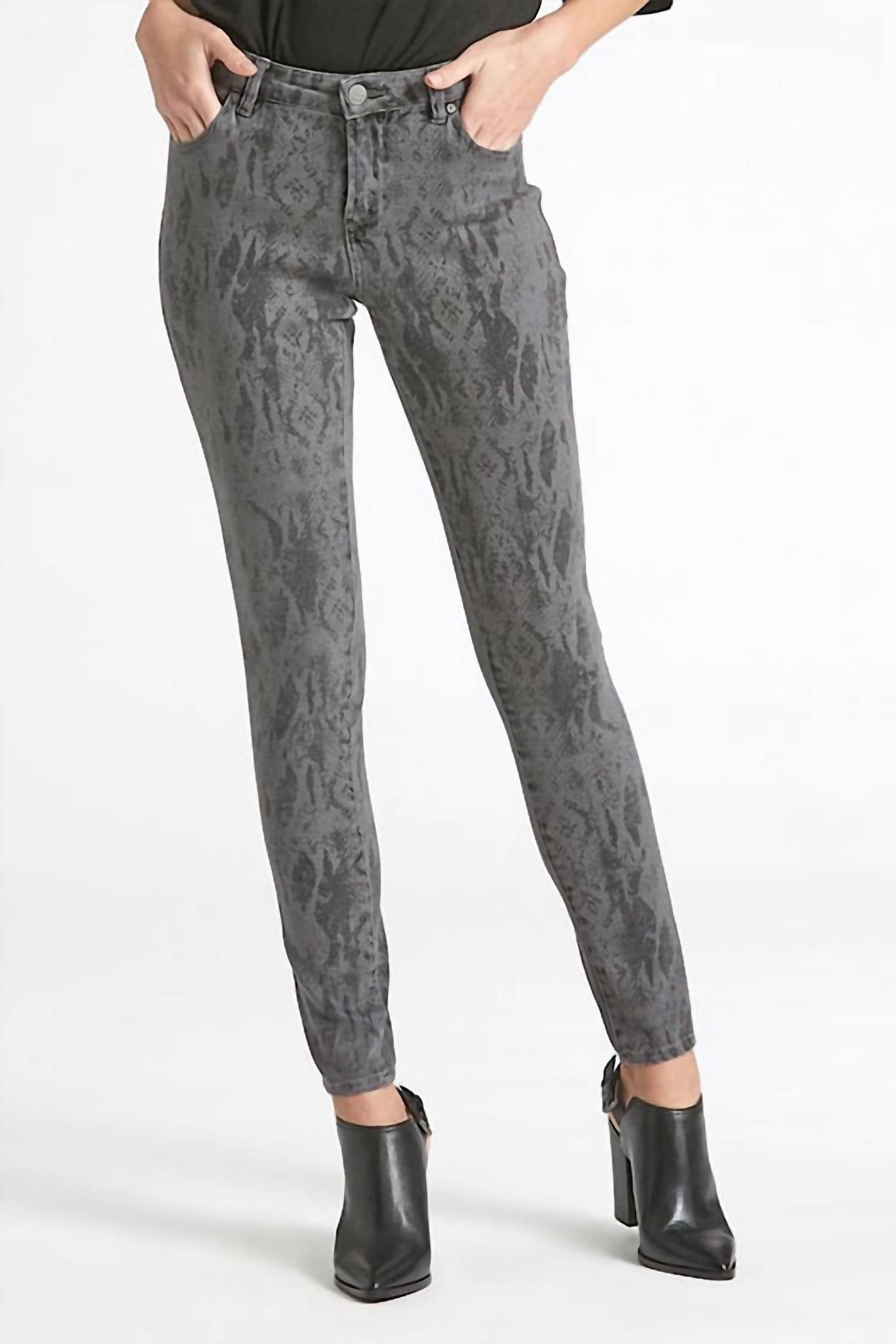 Серые джинсы Gisele с легким змеиным принтом DEAR JOHN DENIM, серый 
Серые джинсы Gisele с легким змеиным принтом DEAR JOHN DENIM, серый