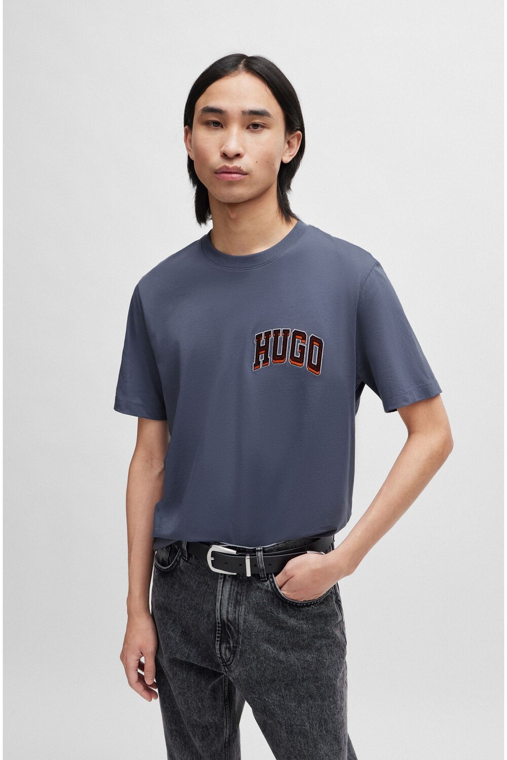 Футболка с логотипом Varisty Hugo, синий 
Футболка с логотипом Varisty Hugo, синий