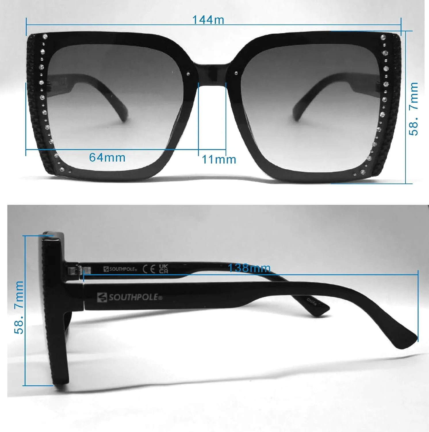 Женские квадратные солнцезащитные очки Southpole 1095sp с декоративными линзами UV400. Стильный подарок для нее, квадратные солнцезащитные очки 64 мм, Black Fade
Женские квадратные солнцезащитные очки Southpole 1095sp с декоративными линзами UV400. Стильный подарок для нее, квадратные солнцезащитные очки 64 мм, Black Fade