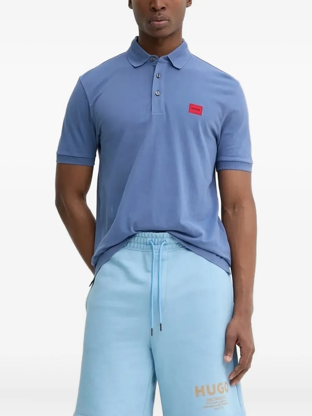 Рубашка-поло с нашивкой-логотипом HUGO, синий
Рубашка-поло с нашивкой-логотипом HUGO, синий