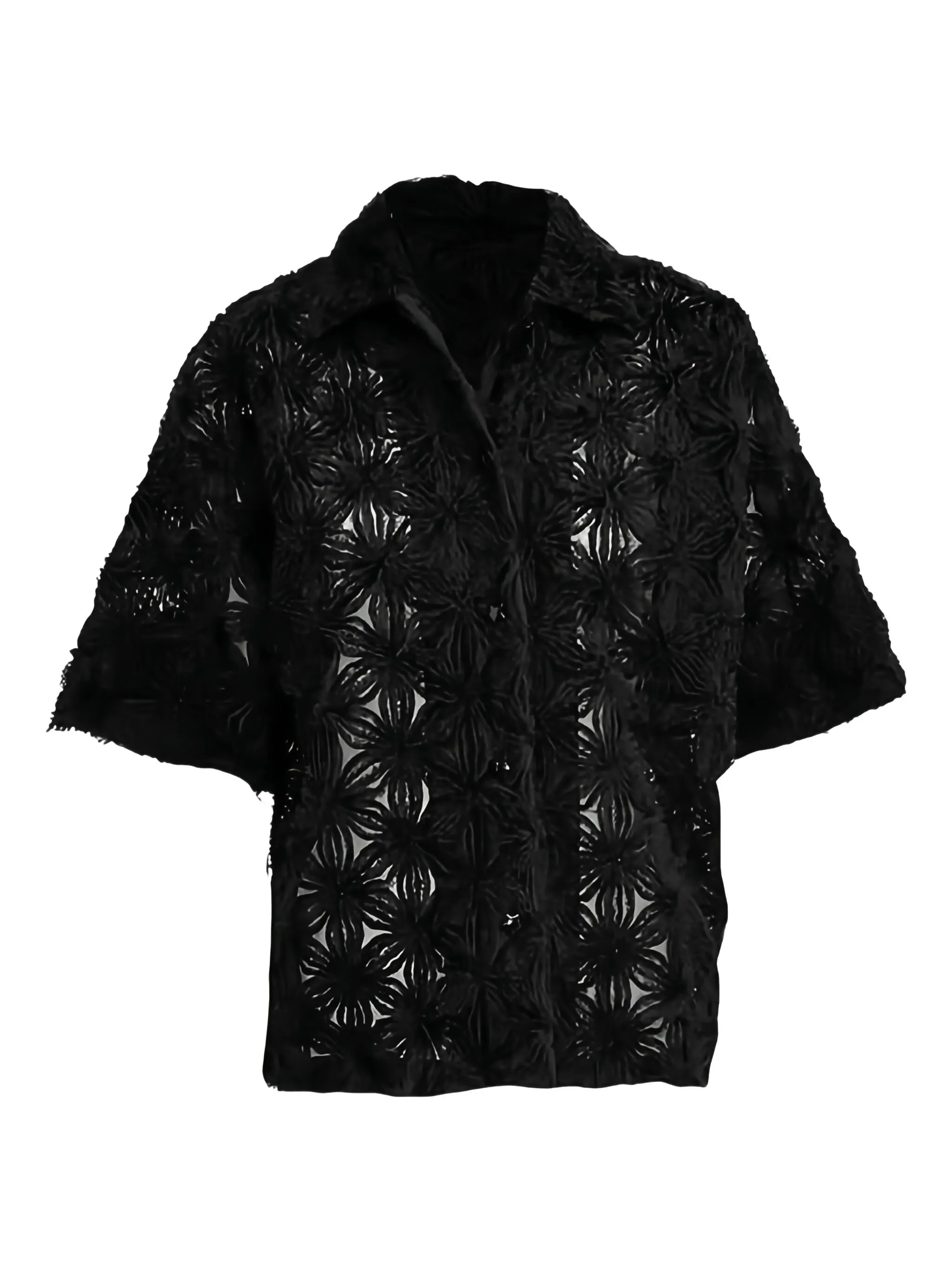 Рубашка с коротким рукавом в цветочек Odeeh, черный
Рубашка с коротким рукавом в цветочек Odeeh, черный