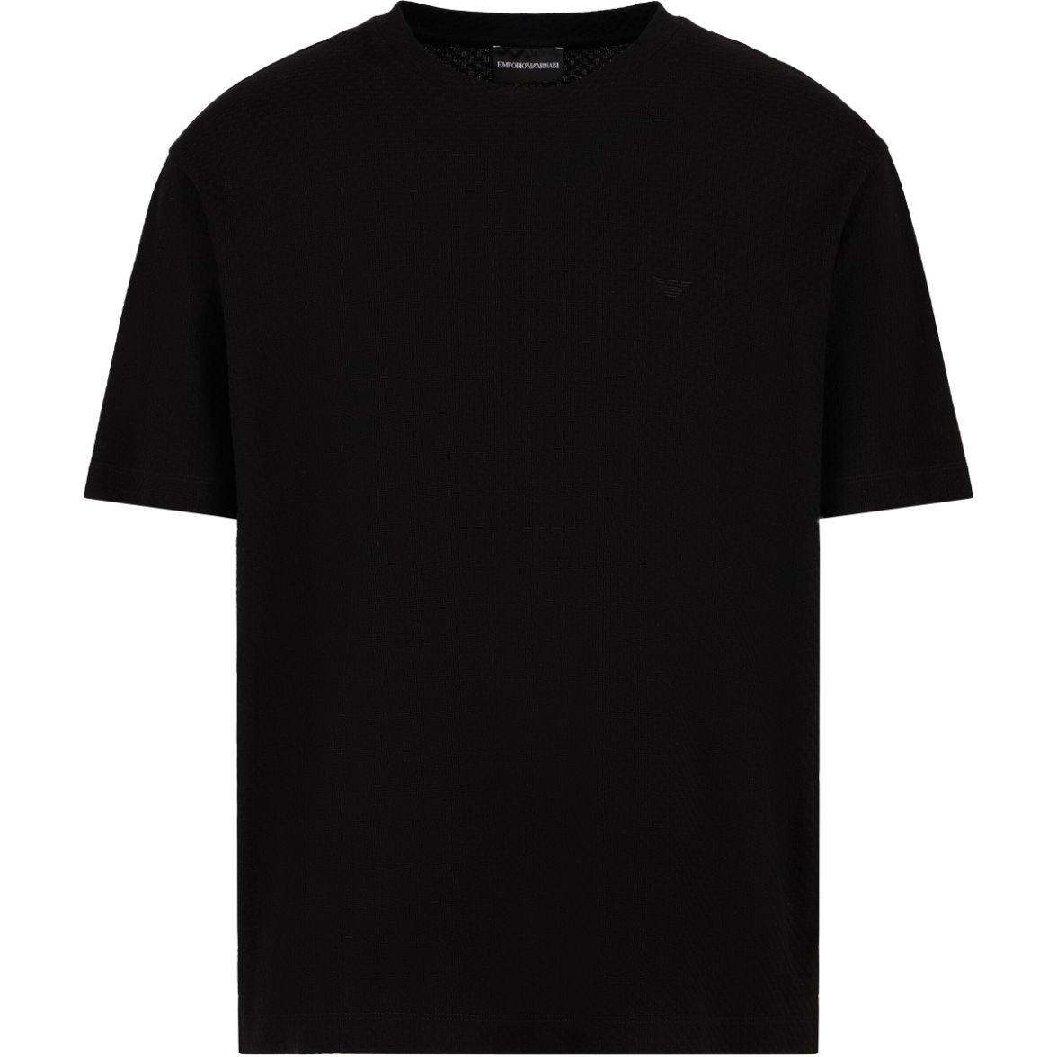 Джерсейовая футболка с жаккардовым узором EMPORIO ARMANI, черный
Джерсейовая футболка с жаккардовым узором EMPORIO ARMANI, черный