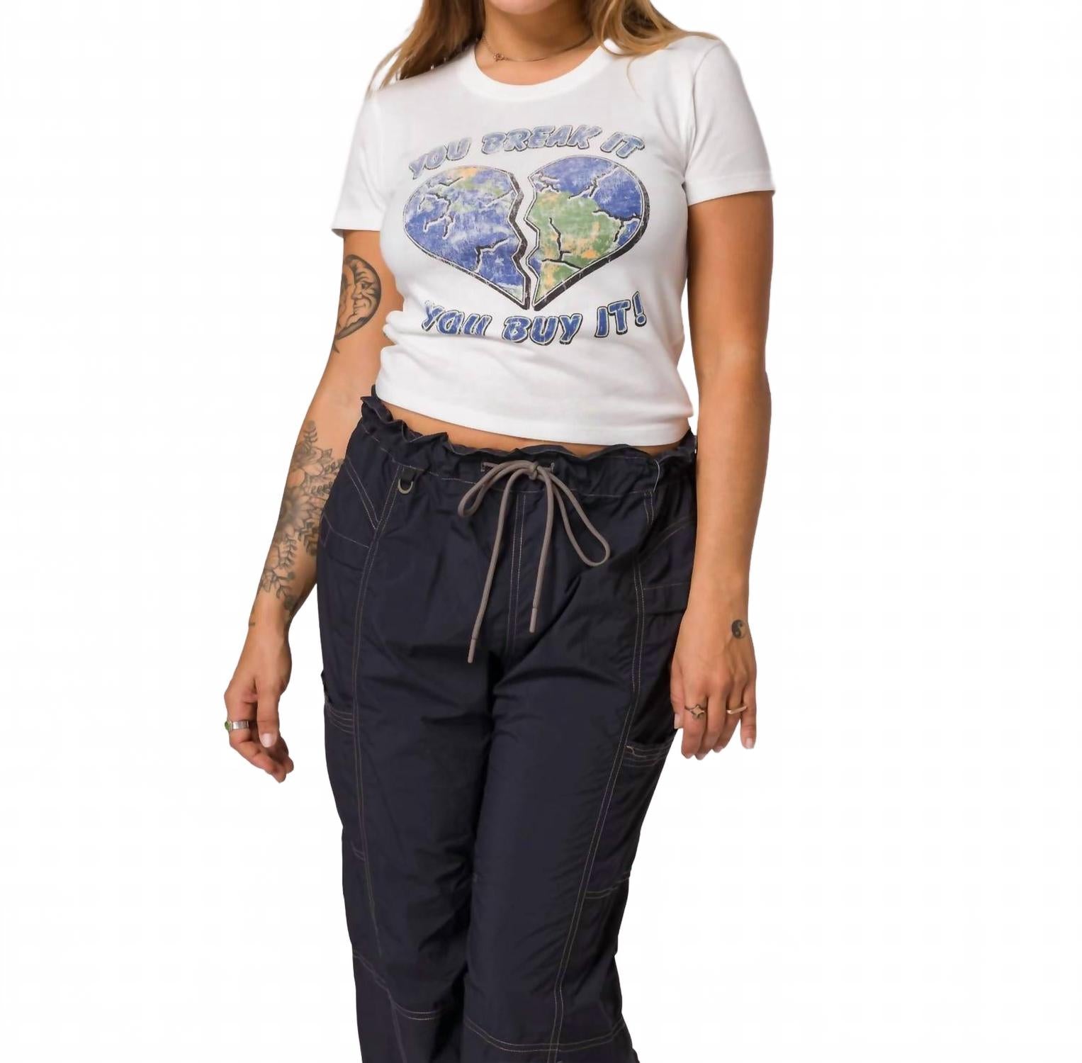 Мини-футболка You Break It цвета зефира Parks Project, Marshmallow
Мини-футболка You Break It цвета зефира Parks Project, Marshmallow